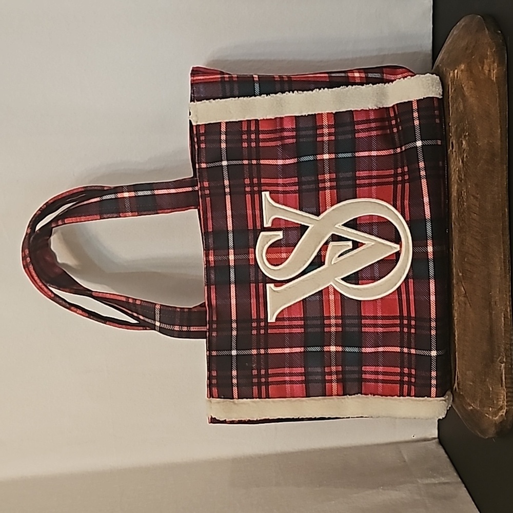 Victoria's Secret Christmas Plaid Tote